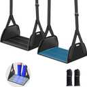 2-Pack Airplane Foot Hammock for Travel, No Collapse Plane Foot Hammock with Wide Hardboard Support, Portable Foot Sling for Under Desk with Adjustable Strap, Carry Bags for Women & Men