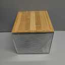 VITVITI Drawer Disposable Face Towel Holder Box, Acrylic Facial Towel Container for XL Clean Skin Club, Large Disposable Face Towels Storage with Bamboo Lid, for Bathroom, Vanity Makeup, Clear