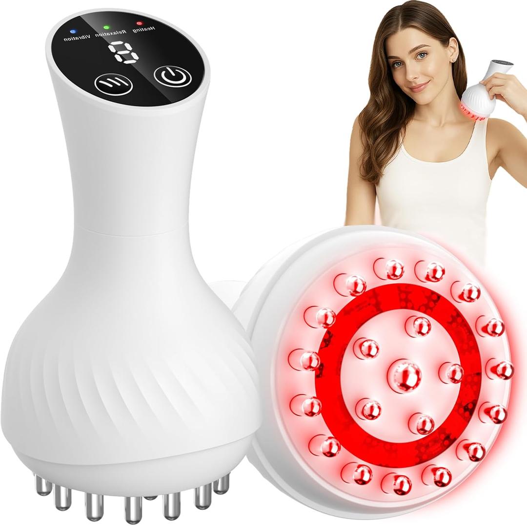 Lymphatic Drainage Massager & Anti Cellulite Massage Tool, Lymphatic Massager, Helps Reduce Stretch Marks & Cellulitefor Belly, Arms & Legs, Body Sculpting Machine with Heat & Vibration