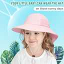 XIAOHAWANG Girls Sun Hat Baby Beach Hats Boys UPF 50+ Kids Summer Protection Cap Toddler Breathable Caps Wide Brim Neck Flap
