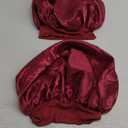 Doitory Satin Silk Bonnet for Sleeping, Double Layer Silk Sleep Cap for Men & Women, Soft Satin Lined Bonnet for Natural & Curly Hair(Red) 2Pcs