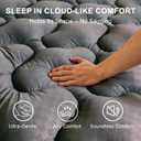 2~3In Extra Thick Mattress Topper Cooling Pillow Top Airflow Design for Hot Sleepers, Soft Comfort & Supportive, Pressure-Relieving Pad for Back & Side Sleepers, Easy Setup & Wash, Queen 60*80