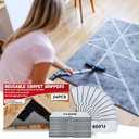 Rug Carpet Non Slip Grippers, Reusable Carpet Tape, No Damaging for Hardwood Floors, Strong Hold Rug Stickers for Area Rugs, Keep Corners Flat, Removable,16Pcs