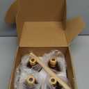 4pcs Reed Diffuser Empty Bottles with 20pcs Sticks, Delicate Gold Leaf Decor, Glass Fragrance Set with Lids for Home, Bathroom | Refillable, Diamond Style Gold