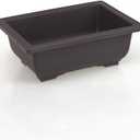 Succulent Flower Pots with Drainage Holes for Garden and Indoor Use, 23cm Medium Rectangular Nursery Pots for Seedlings and Planting, 2 Packs