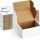 Shipping Boxes 6x4x3 inches Small Mailing Boxes 25 Pack White Cardboard Corrugated Box Mailers