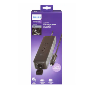 Philips Direct Plug Power Inverter 3 AC Outlets 1 USB-A 1 USB-C 175W