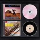 Double CD Frame with Double CD Booklet, Frame 2 CDsCD Music Display Frame for Disc and CD Box, Signed CD Frame Display Case with Real Glass for Wallmount (Double Black Mat)