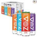 ZOA Zero Sugar Energy Drinks, Variety Pack - Sugar Free with Electrolytes, Healthy Vitamin C, Amino Acids, Essential B-Vitamins, and Caffeine from Green Tea (MS, TP, FG, WO)- 12 Fl Oz (12-Pack), 
 BBD Aug 4 2026