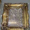 SIMON'S SHOP Vintage Picture Frames 6x8, Brushed Gold Photo Frame for 6 by 8 Image, Baroque Frame for Tabletop and Wall Display