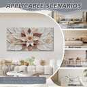 ORKARLUMENT Boho Floral Wall Art White and Brown Canvas Prints 20"X40"
