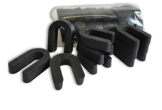 1/2" x 1-1/2" x 2" Black - Plastic Horseshoe Shims - 20 Pack