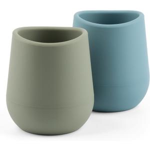 2 x Silicone Baby Cups for 6-12 Months Infants, Silicone Tiny Cups Open Training Cup for Baby Led Weaning, 2 Pack (Color 2)