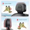 Benlari Driver Backrest Bracket, Adjustable Rider Driver Backrest Mounting Hardware Kit Fit for Harley Davidson Touring Street Glide Road Glide Electra Glide Road King CVO 1988-2024, Colored Zinc