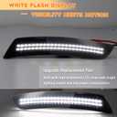 LED Front&Rear Fender LED Side Marker Lights Kit for Camaro 2016-2023, Replacement for Cadillac CTS/ATS (2015-2022),Smoked Lens Side Bumper Marker Lamps,4pcs (White)