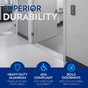Premium Aluminum Door Threshold for Exterior Doorways - 48" x 8" Wide Transition Strip, Pre-Drilled, ADA Compliant, Trimmable, 8" Wide x 48" Long