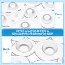 Riakrum 12 Pcs Non Slip Bathtub Stickers, Clear Anti Slip Shower Treads with Strong Suction Cups, Pebble Provides Traction Machine Washable No Residue, Safe(Transparent)