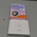 Travel Bottles with Case, 4x2oz TSA Approved, Leak-Proof, Press to Unlock, Compact & Portable Travel Toiletries (White)