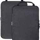 Compression Packing Cubes for Travel Accessories, 2 Set Compression Bags Travel Cubes for Packing Suitcase Luggage Organizer Bags Set, Black