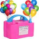 Portable Electric Balloon Pump, Balloon Pump Electric for Quick Production Balloon Arches, Automatic Balloon Air Pump Dual Nozzle Inflator for/Party/Wedding Decorations etc (US Plug)