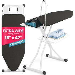 KINGBOARD Extra Wide Ironing Board, Large Full- Size Heavy Duty Iron Board