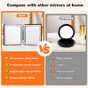 3 x 2-Pack Letter Compact Mirror, 1X/3X Magnifying and Portable Makeup Mirror, Travel Small Pocket Mirror for Women