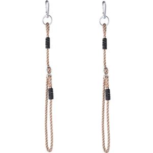 2PC Heavy Duty Length Adjustable Nylon Rope Express Setup Hanging Tree Straps (250 Lbs Limited/Each) for Outdoor Swings Hammock Playground Set Accessories - 53 inch
