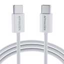 AFFHAUSEN USB C to USB C Cable 5ft (Matte White), 60W Fast Charging, 480Mbps, USB-C Charging Cord for iPhone 17/16/15, MacBook Air/Pro, iPad Pro, Samsung Galaxy S25