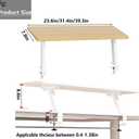 Clamp on Desk Shelf, Desktop Shelf Organizer Space Saving Desk Storage Rack for Office Study Home Dorm No Drill (39.3 x 7.8 in)