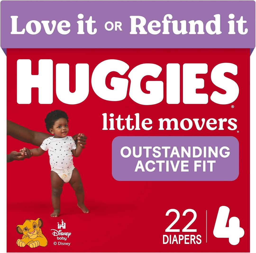 Huggies Little Movers Diapers Size 4, 22 Count