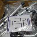 Walkers for Seniors, One-Hand Folding, 8 Height Adjustments, Walkers with Wheels, 2 Skis and 5" Wheels, Lightweight Walker for Seniors, Standard Walkers for Seniors, Aluminum Frame, Frosted Silver