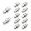 VCELINK RJ45 Toolless Connector, Zinc Alloy Shielded Tool Free Ethernet Plug, Up to 10 Gbps, Support 22 to 24 AWG Network Cable (CAT7, 12-Pack)