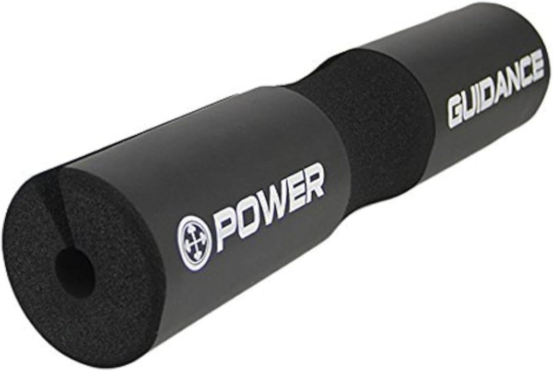 POWER GUIDANCE Barbell Squat Pad - Neck & Shoulder Protective Pad - Great for Squats, Lunges, Hip Thrusts, Weight Lifting & More - Fit Standard and Olympic Bars Perfectly (Black)