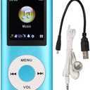 Tangxi MP3 Player/MP4 Player,MP4 Music Player with Earphones,Classic Digital 1.8 Inch LCD Screen,Support 64G Memory Card,8h Playtime,Random Play & Sleep Shutdown(Blue)