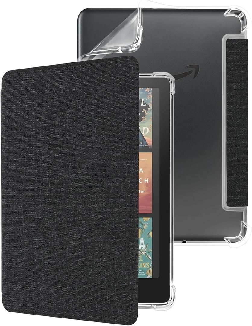 WALNEW Case for 7-inch Kindle Paperwhite 12th Generation 2024 and Colorsoft Signature Edition, Clear Soft TPU Back Protective Cover, Auto Wake/Sleep