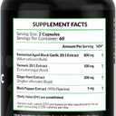 Odorless Fermented Aged Black Garlic Extract with Turmeric Complex, Ginger, Black Pepper Extract, 120 Veggie Capsules, Exp date: 

06/2029