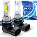 Marsauto H10/9140/9145 LED Fog Light Bulbs,100% Successful Installation,10000LM 600% Brightness 6000K LED Bulbs, 9040 9045 Fog Lights For Cars,Trucks, Non-polarity, Side Marker & Parking Light Combos