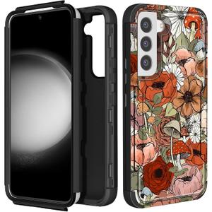 Plakill for Samsung Galaxy S21 Case - Women Cute Girls Phone Cover Cool Aesthetic Unique Design Teen Kawaii Mushroom Heavy Duty Protective Hard Shockproof Military Grade Funda for Galaxy S21