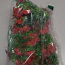 INSPRING Fall Fake Mums Artificial Flowers Hanging Decoration for Outdoors, 2Pcs Orange Daisy with Autumn Eucalyptus Leaves, Realistic Plants Decor, Silk Flower for Porch Patio Balcony Planter Yard