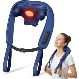 Neck Massager with Heat : Cordless Neck and Shoulder Massager for Pain Relief Deep Tissue - 3 Modes, 2 Intensity & 2 Heat, Daily Comfort for Desk Workers, At-Home Use, Women, Men