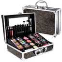 Makeup Kit for Teen Girls & Women Full Kit, Beauty Train Case with Starter Cosmetics Set, Make Up Valentine's Gift Box with Eyeshadow,Lipgloss,Highlight,Blush,Lip&Eye Pen,Brush & More(GoldenBrown)