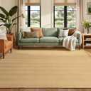8x10 Washable Boho Area Rug with Tassels for Living Room Red Beige