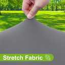 Smiry Round Spandex Tablecloth, Elastic Fitted Washable Tablecloths for 42"-50" Tables, Waterpoof Stretch Picnic Table Cover for Dining, Indoor and Outdoor, Grey