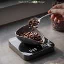 Maestri House Mini Coffee Scale with Timer, USB-C Rechargeable Espresso Scale, 2kg/0.1g Accurate Scale for Espresso and Pour-Over Coffee, Portable Digital Kitchen Scale with Auto Timer (Black&Silver)