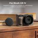 SmallRig UV Filter and Lens Hood All-in-One for RICOH GR IV GRIV with Silicone Protective Cap, Dedicated Sun Hood Reduce Straylight, Multi-Layer Coatings, Scratch Resistant - 5679