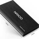 NRICO Ultra Slim 750GB Portable External Hard Drive USB3.0 HDD Storage Compatible for PC, Desktop, Laptop,Mac,PS4, Xbox one (Black, 750, GB)