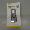 2 x Lamicall Magnetic Case for iPhone 15 Pro Max, for Magsafe - [Diamond Textured Anti-Slip Edge] [Military Grade Shockproof Protection] Translucent Hard Slim Magnet Protective Cover (Black)