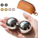 Baoding Balls with Chime 1.5 inch Stainless Steel Meditation Balls, Hand Exercise Massage Balls for Home Office Exercise, Stress Relief, Anxiety Reduction (1.5 Inch (with Bell Sound))