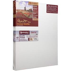 Masterpiece ZSME-2228 Monet Pro 1.5" Deep Cotton 14.6oz Sierra Heavy Weight Medium Tooth Stretched Artist Canvas 22" x 28" 3 Pack