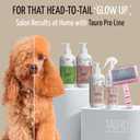 Tauro Pro Line Deshedding Slicker Brush for Dogs & Cats, Soft Pins for Gentle Dematting & Detangling, Grooming Tool for Long & Dense Coats, Ideal for German Shepherds, Non-Slip, Pink, Small Size (S)